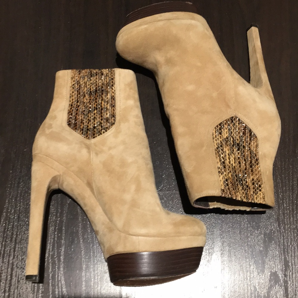Rachel Zoe  Beige Platform Bootie Size 8.5